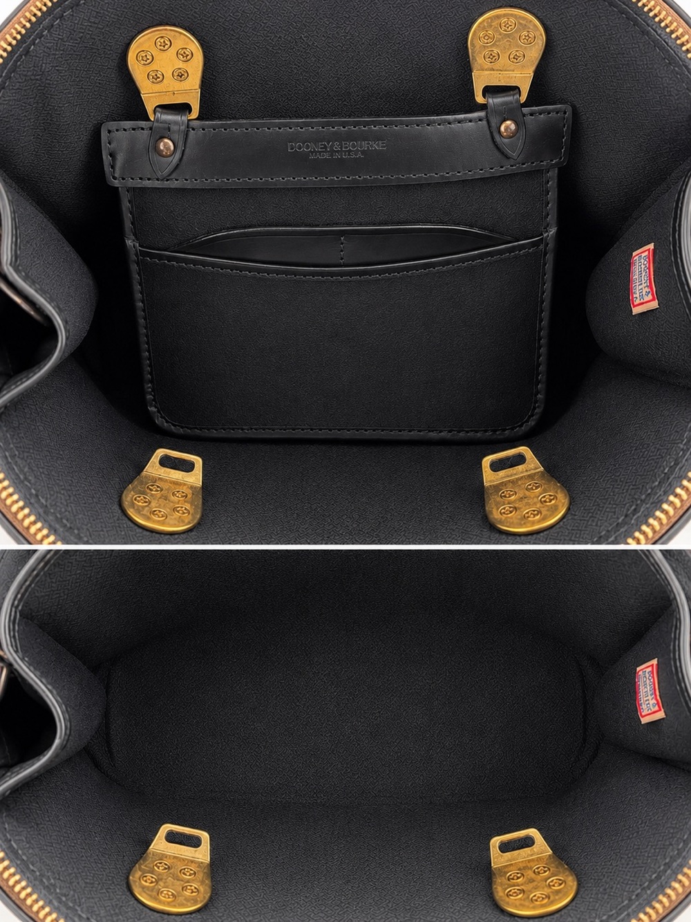 Vintage Dooney & Bourke Vintage Black Canvas & Leather Satchel Demin/Leather✨✨ - Picture 3 of 14